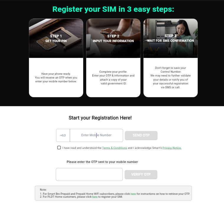 Smart SIM Registration Online Link—Complete Guide 2 sim registration smart